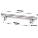 Kitchen Cabinet Pulls Furniture Drawer Handles Stainless Steel T Bar Straight Wardrobe Door Knobs Black Silver Cupboard Handle
