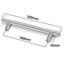 Kitchen Cabinet Pulls Furniture Drawer Handles Stainless Steel T Bar Straight Wardrobe Door Knobs Black Silver Cupboard Handle