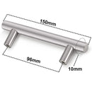 Kitchen Cabinet Pulls Furniture Drawer Handles Stainless Steel T Bar Straight Wardrobe Door Knobs Black Silver Cupboard Handle