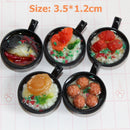 2PCS 1:6 Miniature Dollhouse Bowl Rice Mini Chinese Cuisine Pretend Food for 1/6 Blyth BJD Doll Kitchen Decor Accessories Toys