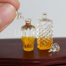 1/12 Miniature Dollhouse Decanters with 2 Glasses Mini Wine Bottle Pretend Play OB11 Doll Kitchen Toy Accessories