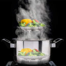 Folding Dish Lotus Steam Stainless Steel Food Steamer Basket Mesh Vegetable Cooker Steamer Expandable Pannen Kitchen Tool