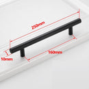 Black Golden Cupboard Handle Brushed Stainless Steel Kitchen Cabinet Door Knob Furniture Drawer Pull  Hardware Pulls  Bar Handle