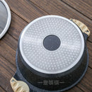 Korean medical stone paste soup noodle stew cooking pot double ears stewpan hot pot household cooker wood handle glass cover lid