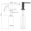 Samodra Black Liquid Soap Dispensers Brass Pump Head With 500ML PE Bottle Build in Dispenser soap For kitchen accessories