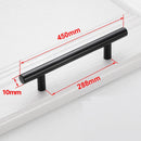 Kitchen Cabinet Pulls Furniture Drawer Handles Stainless Steel T Bar Straight Wardrobe Door Knobs Black Silver Cupboard Handle