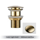 Pop Up Drain Button Bathroom Sink Plug Drainer Siphon Waste Stopper Wash Basin Faucet Accessory Washbasin Pipe Black Gold Rose