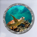 Bathroom Pvc Decals Underwater Fish Wall Stickers Waterproof Capybara Dolphin Tortoise Stickers Washing Machine Decoration