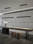 Designer dining room chandelier simple modern Nordic dining table bar table lamp minimalist led long office chandelier
