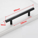 Kitchen Cabinet Pulls Furniture Drawer Handles Stainless Steel T Bar Straight Wardrobe Door Knobs Black Silver Cupboard Handle