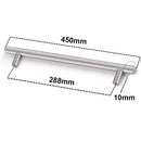 Furniture Handles Wardrobe Door Pull Stainless Steel Drawer Handle T Bar Straight Kitchen Long Cabinet Closet Knob Black Silver