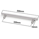 Furniture Handles Wardrobe Door Pull Stainless Steel Drawer Handle T Bar Straight Kitchen Long Cabinet Closet Knob Black Silver