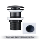 Pop Up Drain Button Bathroom Sink Plug Drainer Siphon Waste Stopper Wash Basin Faucet Accessory Washbasin Pipe Black Gold Rose