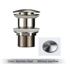 Pop Up Drain Button Bathroom Sink Plug Drainer Siphon Waste Stopper Wash Basin Faucet Accessory Washbasin Pipe Black Gold Rose