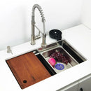 304 stainless steel undermount or Above Mount kitchen sink Washing Basin with Multifunctional waterfall kitchen faucet