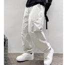 Autumn Fashion Outdoor Functional Workwear Casual Pants For Men New Simple Solid Color Loose Fitting Leg Binding Handsome Pants