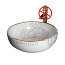 European Ceramic Wash Basin American Art Bathroom Sinks Retro Home Round Single Basin Balcony Toilet Creative Hand Painted Basin