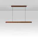 Modern LED Pendant Light wood Long Strip dining table lamp suspension Chandelier for living dining room kitchen lighting fixture