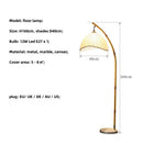 Foyer Wabi Sabi Canvas Shades Led Floor Lamp Nordic Bamboo Design Metal Floor Light Nordic Minimalism Living Room Lustre Lamp