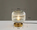 Nordic pumpkin Glass table lamps Study Bedroom Bedside decor desk lamp Modern living room White Blue Amber Smoky gray glass Lumi