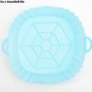 1PC Reusable Silicone Air Fryer Basket Oven Mold Baking Tray Pizza Fried Chicken Basket Round Square Pan Liner Accessories