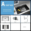 Nordic Metal Kitchen Sinks for Balcony Sink Black Thickened Nano Simple Design Household Kitchen Sink for Kitchen and Restaurant