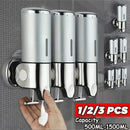 Bathroom Liquid Soap Dispenser Single/double/triple Wall Mount Soap Shampoo Gel Shower Liquid Container for Bathroom Accessories