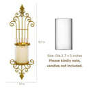 Wall Mounted Candle Holder Metal Crystal Glass Candlestick For Home Decoration Bar Party Christmas Living Room Decor New Arrival
