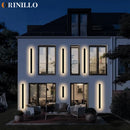 Waterproof LED long wall lamp IP65, garden villa porch courtyard exterior wall lamp modern outdoor lighting, 110V, 220V