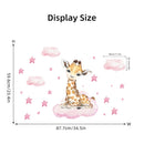 Cartoon Cute Animal Giraffe Wall Sticker Kids Room Wall Art Decoration for Bedroom Girls Gift Stickers Wallpaper for Wall DIY