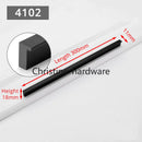 Fashion Black Hidden Cabinet Handles Aluminum Alloy Kitchen Handles Cupboard Pulls Drawer Knobs Furniture Room Door Hardware