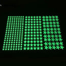 Green Star Luminous Stickers Children's Bedroom Wall Fluorescent Stickers Home Decoration DIY Self-adhesive Dot Stickers