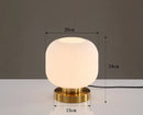 Nordic pumpkin Glass table lamps Study Bedroom Bedside decor desk lamp Modern living room White Blue Amber Smoky gray glass Lumi