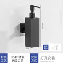 304 Brushed Stainless Steel Manual Soap Dispenser Wall Mounted Golden Black Square Round Soap Dispenser for Hotel Bathrooms