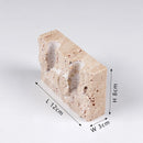 2 Holes Marble Candlestick Holder for Wedding Dinning Party Vintage Travertine Stone Taper Candle Holder for Table Centerpiece