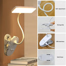 Table Lamp USB Rechargeable Desk Lamp With Clip Bed Reading Book Night Light LED Touch 3 Modes Dimming Eye Protection Light