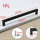 Square Furniture Hardware Black Cabinet Handle Stainless Steel Kitchen Door Knobs Cupboard Wardrobe Drawer Pulls