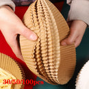 30/50/100pcs Air Fryer Disposable Paper Liner Non-Stick Mat Steamer Round Paper Baking Mats Kitchen Baking AirFryer Tools