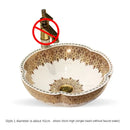 Luxury Hand-painted Bathroom Sinks Special-shaped Above Counter Basin Ceramic Wash Basin Designer Home Kitchen Art Single Basin