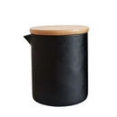 Frosted Glass Candle Cup Empty Incense DIY Candle Holder Handmade Wooden Lid Wax Container Aroma massage