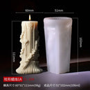 DIY Blossoming Flower Cylindrical Candle Silicone Mold Sunflower Cylindrical Candle Mold Carving Pattern Wave Candle Mold
