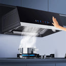 180W Range hood for kitchen Large Suction Small Oil Hat Machine Top Suction Automatic thermal cleaning Range Hood 715mm