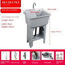 Home Plastic Kitchen Sinks Outdoor Balcony Laundry Pool Modern Simple Dishwashing Sink Floor-standing Single Slot with Bracket