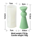 Wave cylindrical candle silicone mold with irregular geometric shape twisted stripes cylindrical candle mold resin gypsum mold