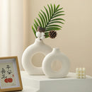 Home Flower Vase Imitation Ceramic Plastic Flower Pot Storage Bottle For Flowers Living Room Modern Home Decorations Ornaments