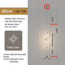 Modern Long Floor Lamps for Living Room Bedroom Bedside Lighting Long Line Floor Light EU Plug AC 220V Black Indoor Suspension