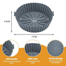 Round Air Fryer Accessories Silicone Tray Mat Grill Pizza Oven Baking Trays Pan Mats Chicken Basket Mat AirFryer Silicone Pots