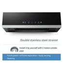 180W Home Kitchen Range Hood Tempered Glass Large Suction Range Hood Top Suction Automatic Cleaning Range Hood