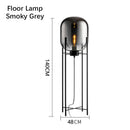 Post-Modern Nordic Glass LED Floor Lamp for Bedside Table Living Room Home Decor Villa Hotel Cafe Standing Light Industrial E27