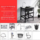 Thickened Stainless Steel Kitchen Sink  Floor-standing Vegetable Basin Single-slot Kitchen Accessories Commercial Washing Basin